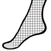 Fishnet tights with visible toe Fishnet tights with visible toe
