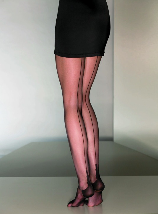 Belle Epoque Back-seam Pantyhose with Cuban heel