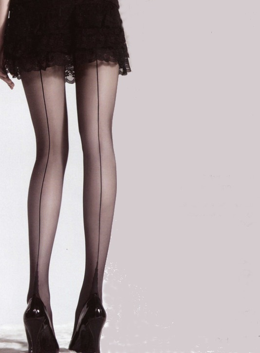 Con Riga Back Seam Pantyhose