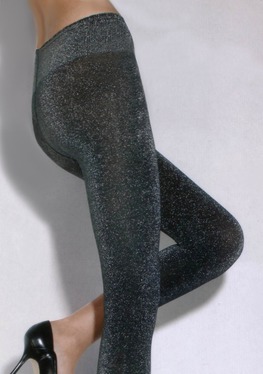 "Leggings Lurex" - Nontransparent Leggings with Lurex