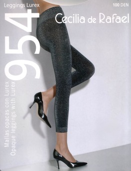 "Leggings Lurex" - Nontransparent Leggings with Lurex