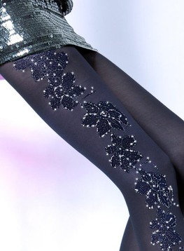 Debora Fashion Microfibre Tights with Lurex Pattern