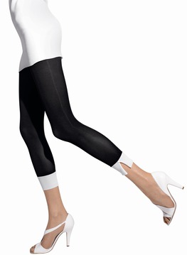 Click to enlarge: "Capri" - Fashion Leggings with Contrast Border "Capri" - Fashion Leggings with Contrast Border