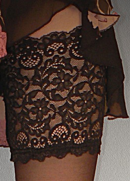 "Night" - Stockings with Extra wide Lace Border
