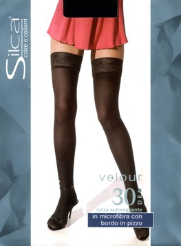 Click to enlarge: Velour 30 Semi-Sheer Thigh Highs Velour 30 Semi-Sheer Thigh Highs