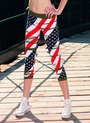 Trasparenze America Capri Leggings with the USA  flag design
