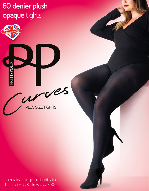 Pretty Polly Curves Plush Opaque 60 Denier Tights (Hoseiree.com)