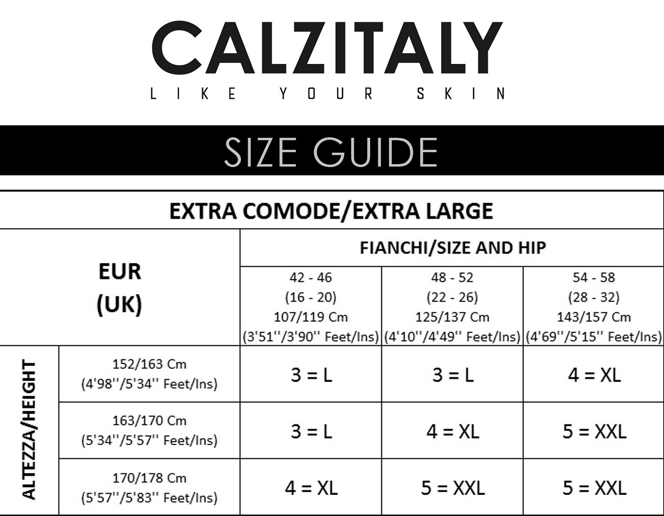 Calzitaly Plus Size Curvy Tights with Striped Brief (Hoseiree.com)