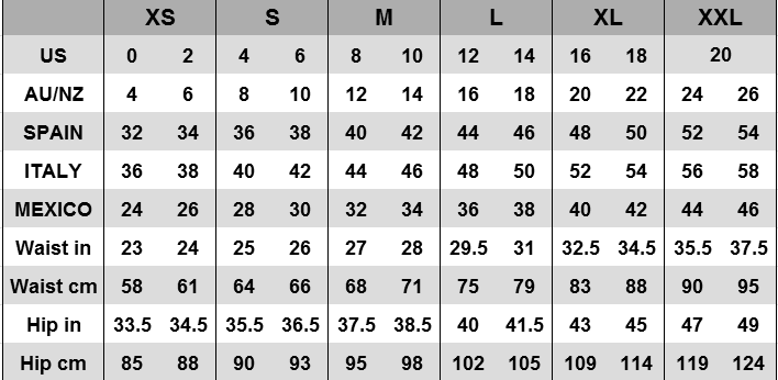 Hue Jeggings Size Chart